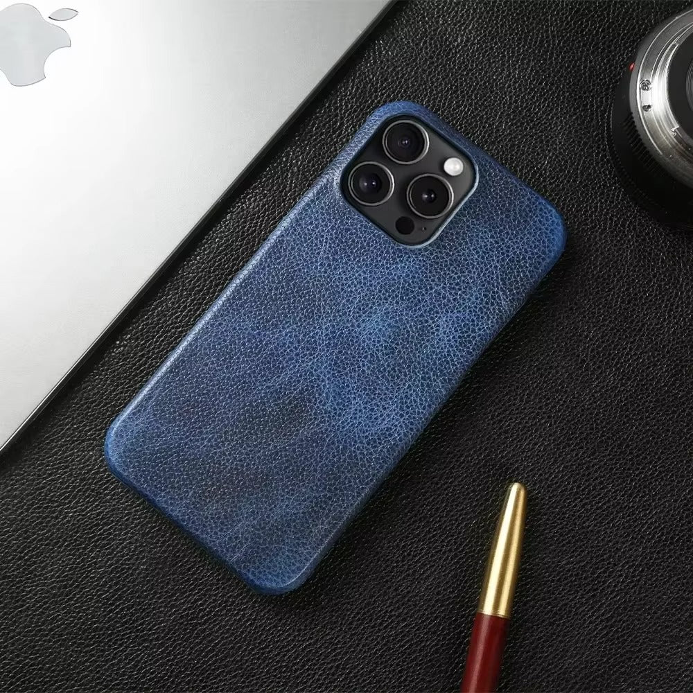 Luxury Genuine Leather Apple iPhone Case, MagSafe Compatible, Ultra Thin Magnetic and Durable Back Shell Design
