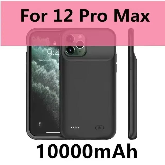 Robust Apple iPhone Case MagSafe Compatible, Camera Lens & Screen Protection, Ultra Thin Shockproof Magnetic Full All Around Protection Cover with 10000mAh Battery Charger