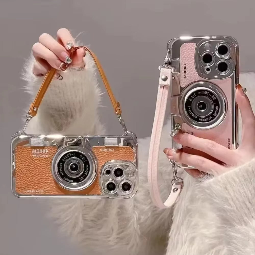 Luxury Apple iPhone Case, MagSafe Compatible, Camera Lens and Screen Protection, Ultra Thin, Shockproof, Magnetic, Full All Around Protection, 3D Retro Camera Cover