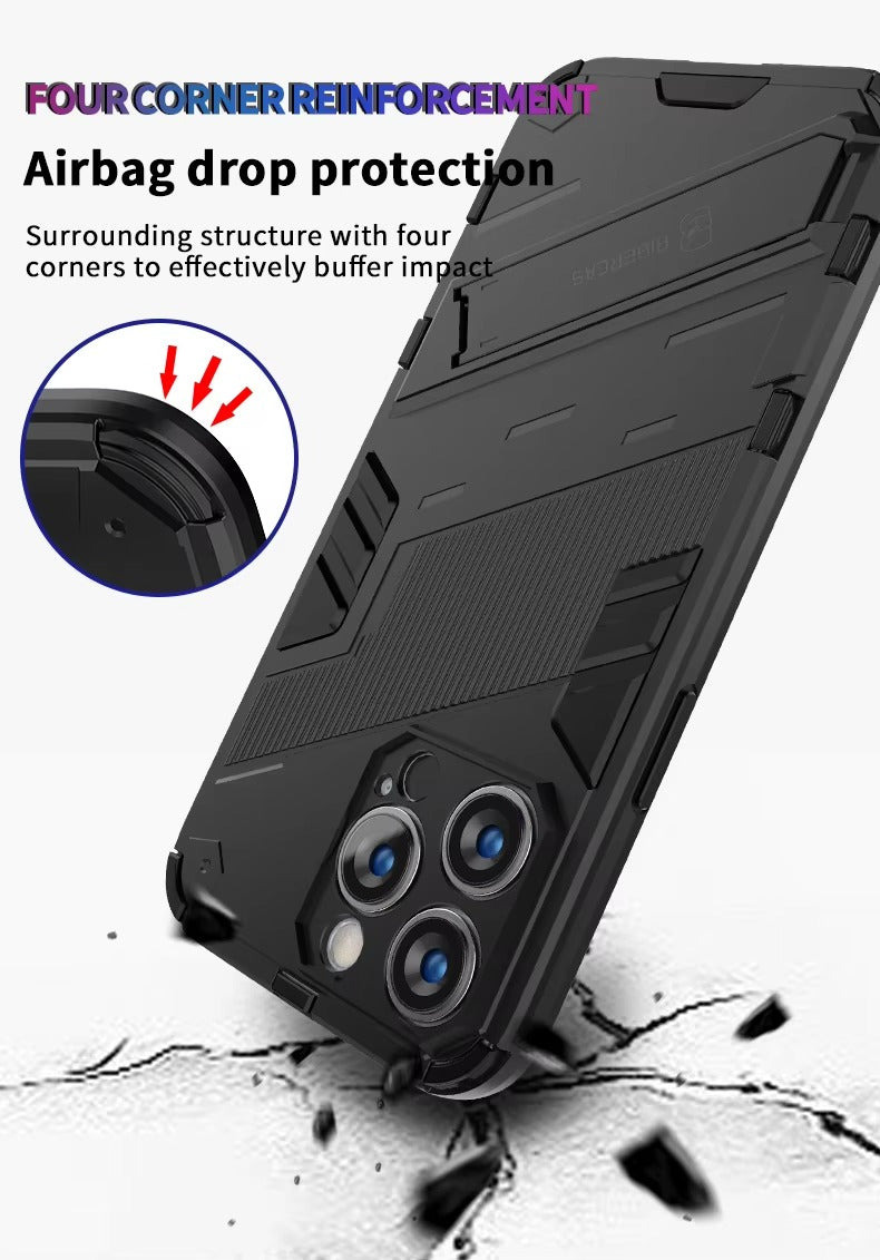 Robust Apple iPhone Case, MagSafe Compatible, Camera Lens and Screen Protection, Ultra Thin, Shockproof, Magnetic, Full All Around Protection, Armor Kickstand Cover