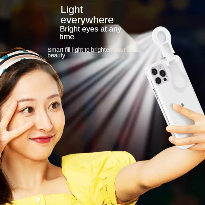Luxury Apple iPhone Case, MagSafe Compatible, Camera Lens & Screen Protection, Ultra Thin, Shockproof, Magnetic Full All Around Cover – Built-in LED Selfie Ring Light Back Glow Case