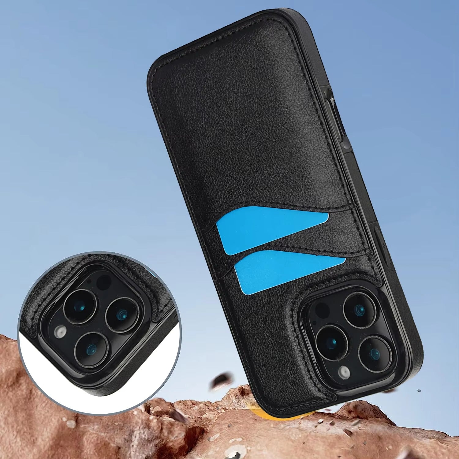 Premium Apple iPhone Case, MagSafe Compatible, Camera Lens and Screen Protection, Ultra Thin, Shockproof, Magnetic, Full All Around Protection, Leather Card Wallet Cover