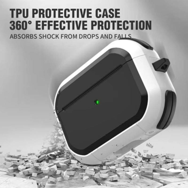 Robust Armor Case for AirPods 4, Pro (USB-C) – Full-Body Protective Earphone Cover for Men, Anti-Slip Design, Shockproof Shell for Pro 2, 3 Wireless Charging