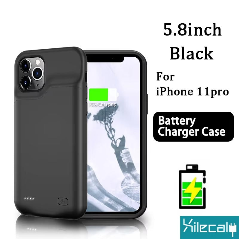 High Capacity Apple iPhone Case MagSafe Compatible, Camera Lens & Screen Protection, Ultra Thin Shockproof Magnetic Full All Around Protection Charging Cover with Built-In Battery