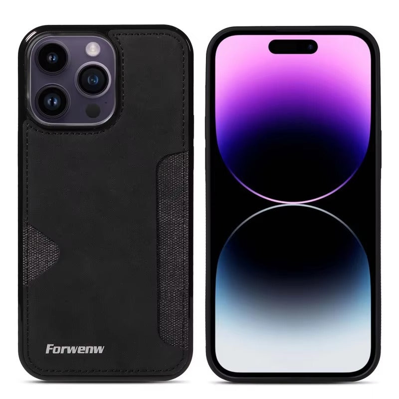 Luxury Apple iPhone Case, MagSafe Compatible, Camera Lens and Screen Protection, Ultra Thin, Shockproof, Magnetic, Full All Around Protection, Retro Leather Wallet Cover