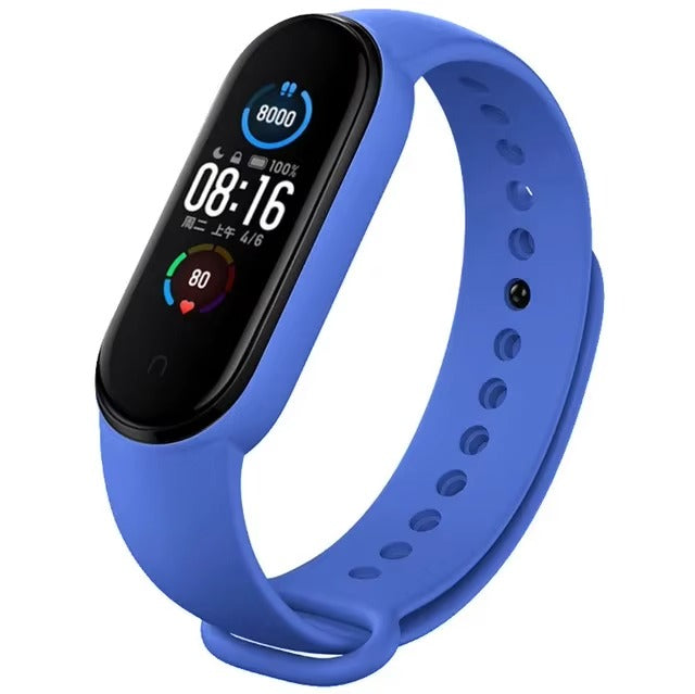 Comfort Fit Silicone Strap – Replacement Wristband for Smart Fitness Tracker 7 6 5 4 3, Adjustable Smartwatch Band, Skin-Friendly, Durable Accessory