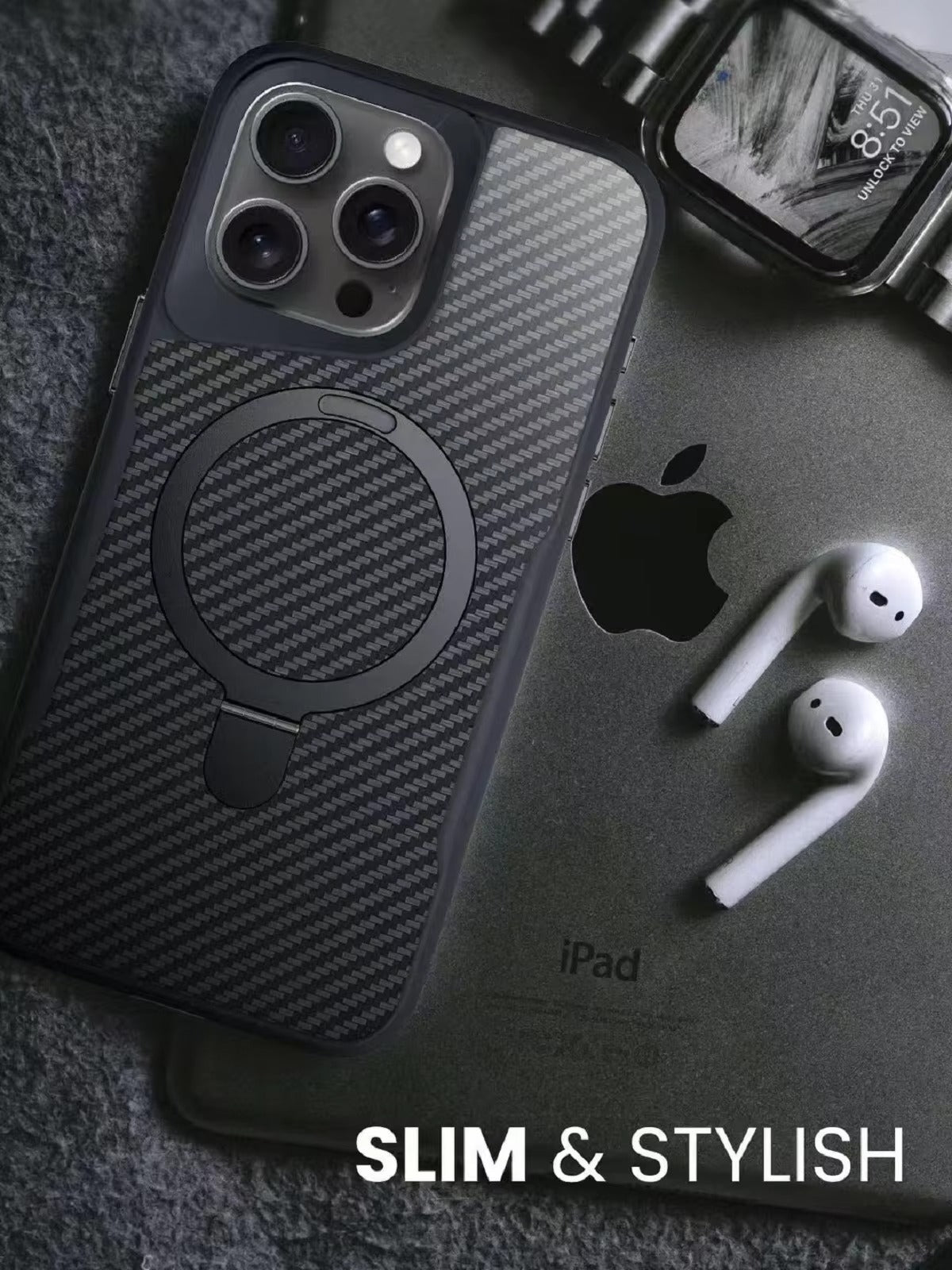 Premium Apple iPhone Case, Camera Lens & Screen Protection, Ultra Thin Shockproof Magnetic Full All Around Protection Cover