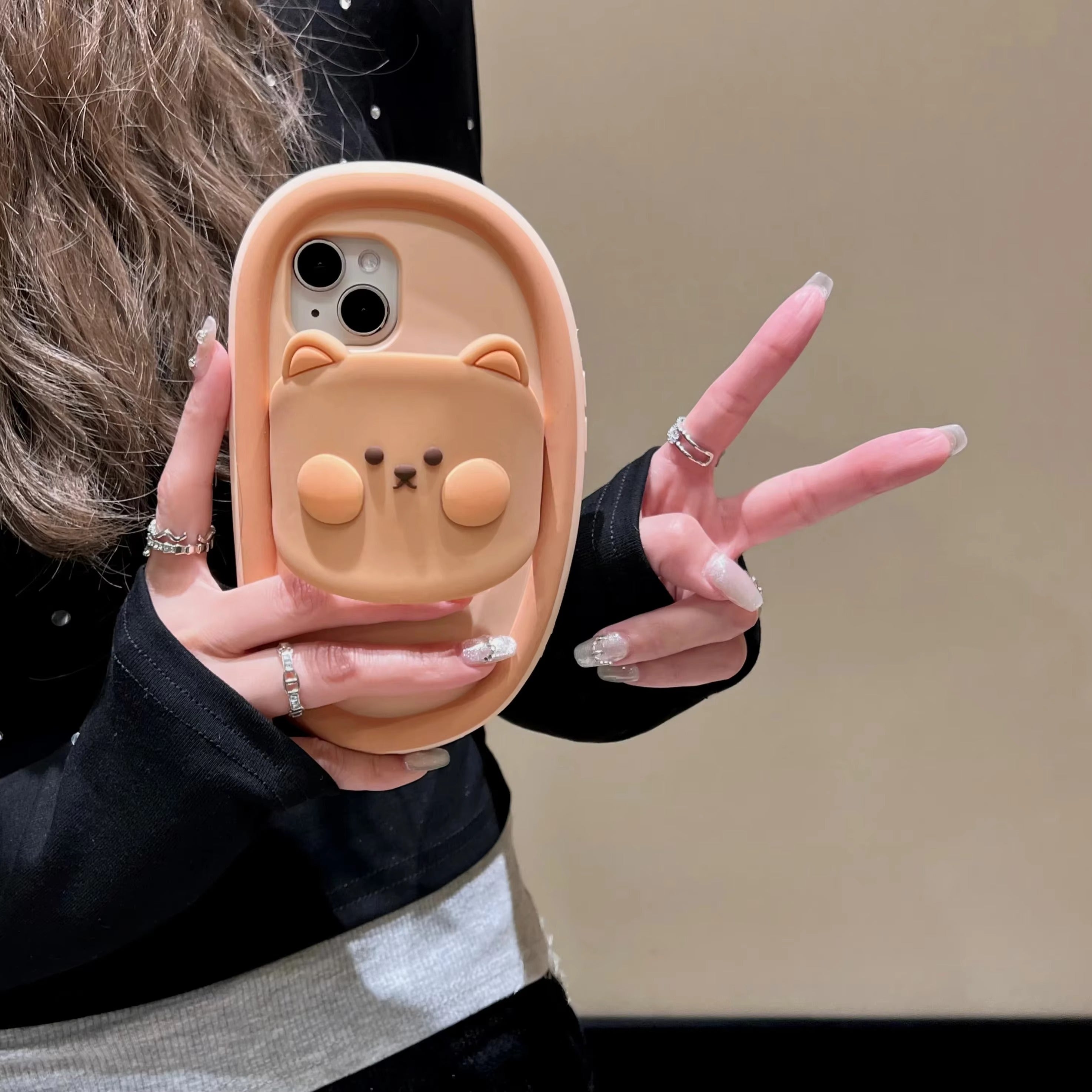 Premium Apple iPhone Case, MagSafe Compatible, Camera Lens and Screen Protection, Ultra Thin, Shockproof, Magnetic, Full All Around Protection, 3D Slippers Animal Cover