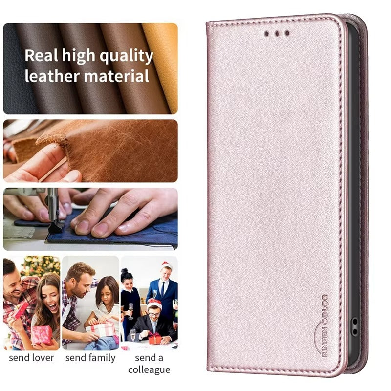 Luxury Apple iPhone Case, MagSafe Compatible, Camera Lens and Screen Protection, Ultra Thin, Shockproof, Magnetic, Full All Around Protection, Leather Flip Book Cover