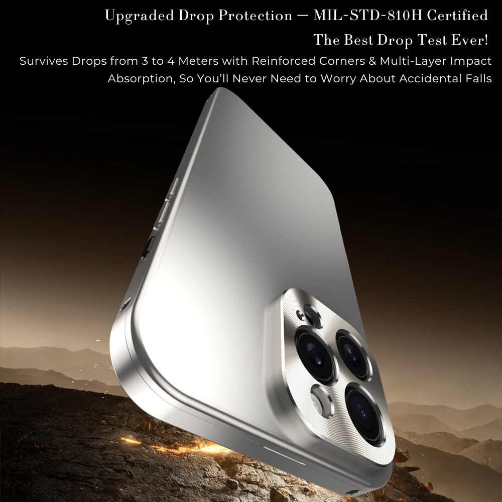 Luxury Shockproof Magnetic Phone Case - Slim Aluminum Frame with Full Lens Protection, Wireless Charging Compatible