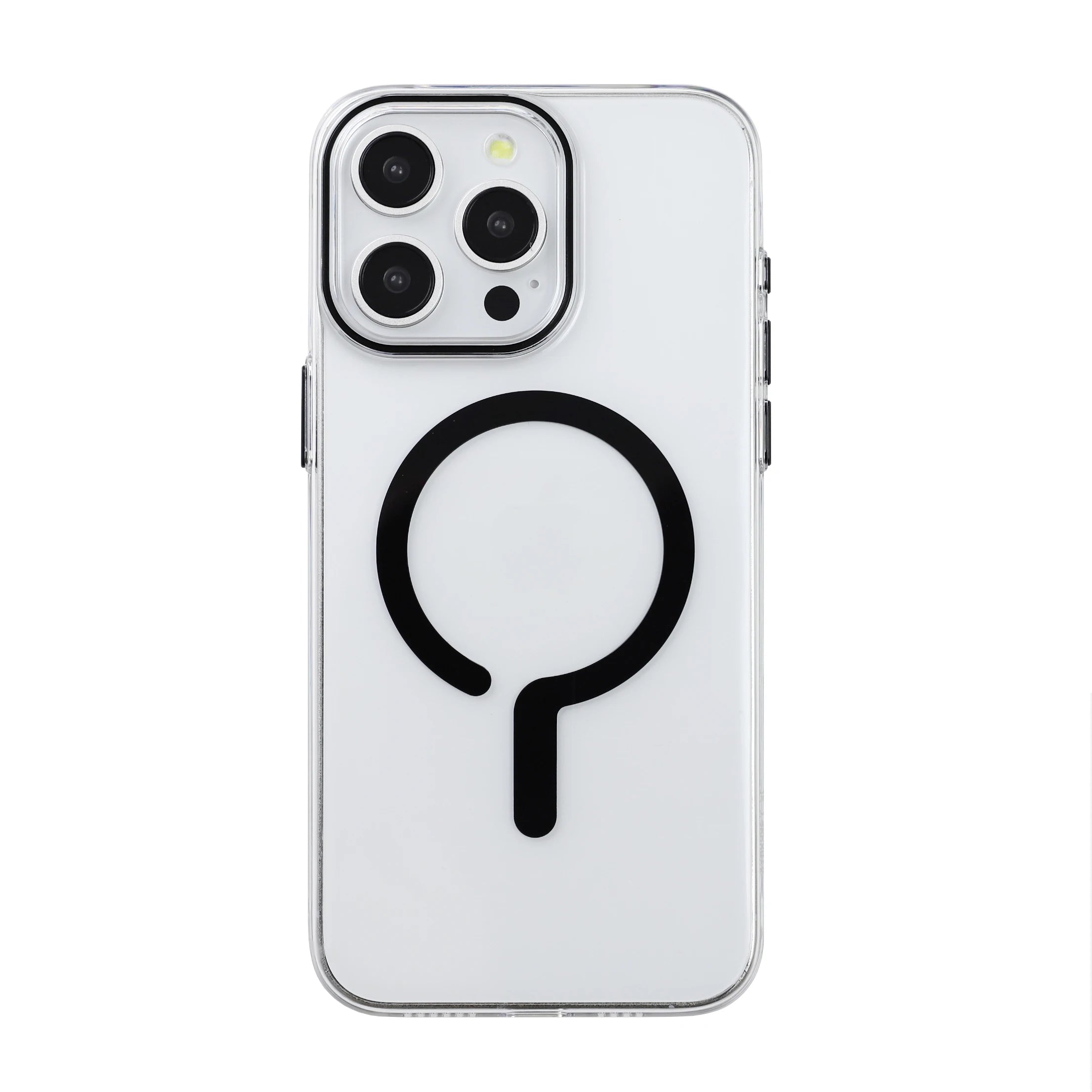 Luxury Titanium Gray Magnetic iPhone Case – Strong MagSafe Charging, Metal Buttons Sleek & Durable Protection Case for iPhone