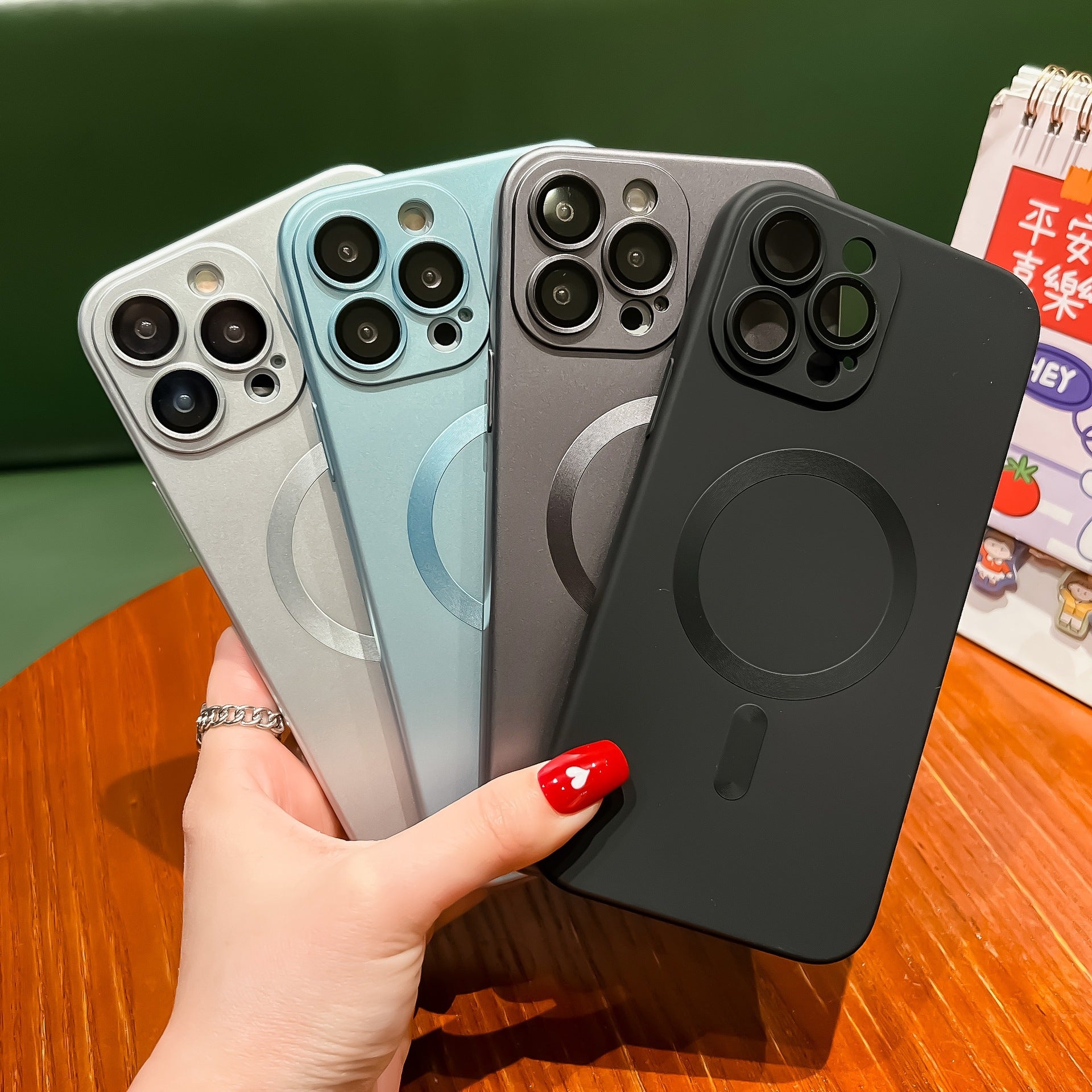 Luxury MagSafe Wireless Charging Phone Case – Magnetic Matte Cover with Lens Protector, Durable and Stylish for iPhone Models