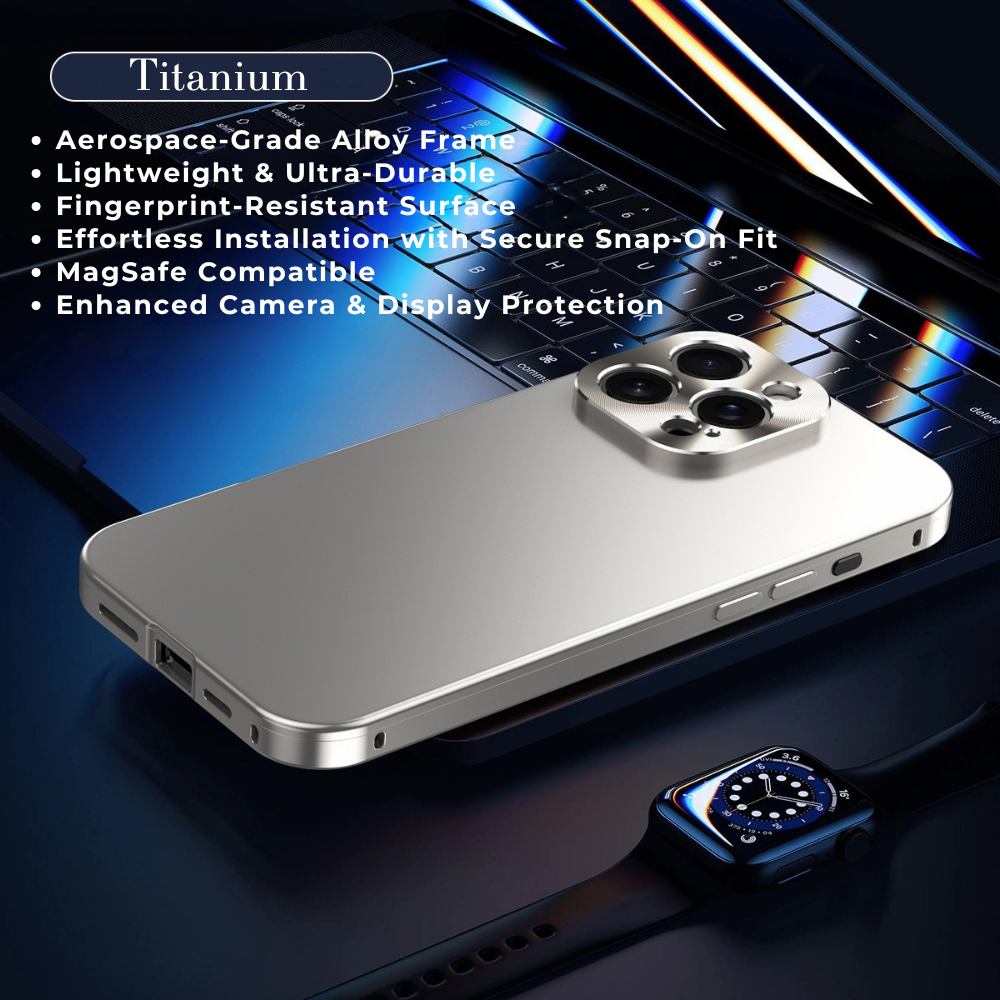 Luxury Shockproof Magnetic Phone Case - Slim Aluminum Frame with Full Lens Protection, Wireless Charging Compatible