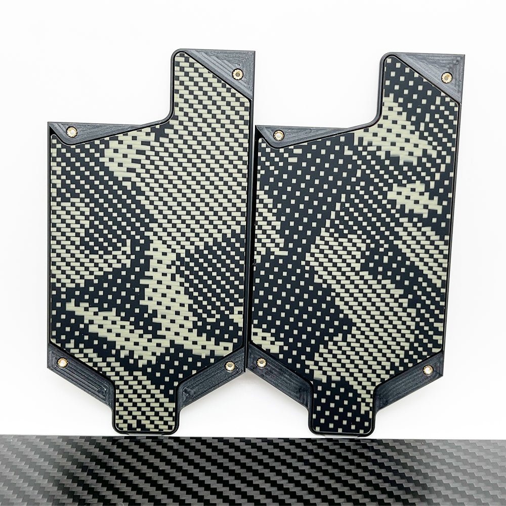 Camouflage Metal Armor Case Frameless Real Carbon Fiber Cover with Built-In Magnet for iPhone Models, Durable and Protection