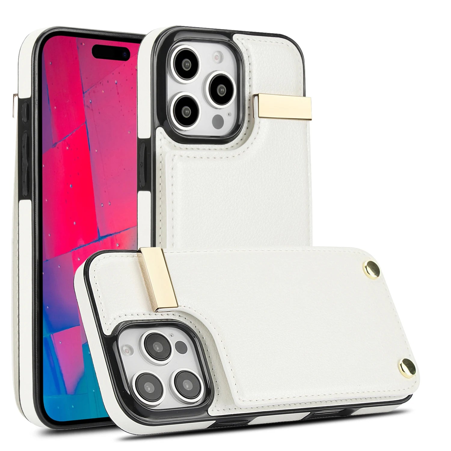 Shockproof Leather Wallet iPhone Case – Flip Cover with Card Holder, Secure Pocket, Durable Protection for iPhone Models