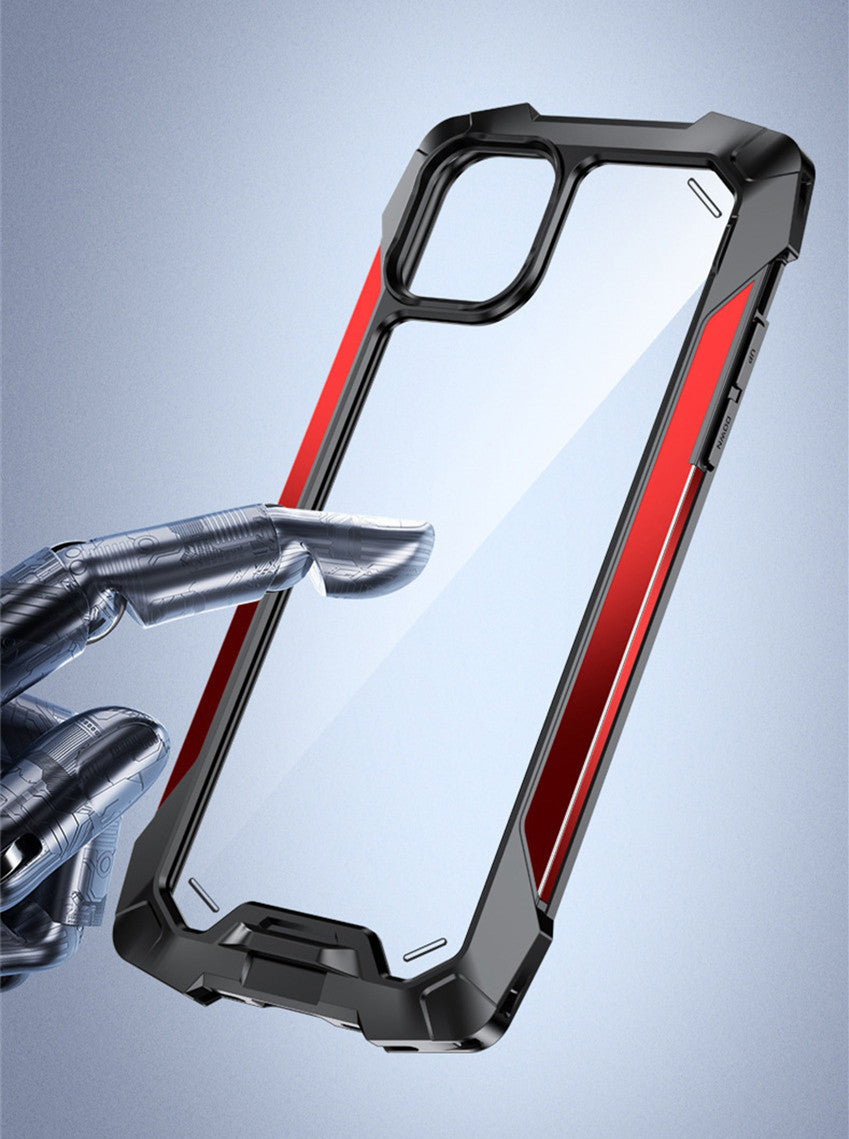 R-Just Silicone Airbag Shockproof iPhone Case – Transparent Armor Cover, Rugged Protection Durable & Secure for iPhone Models