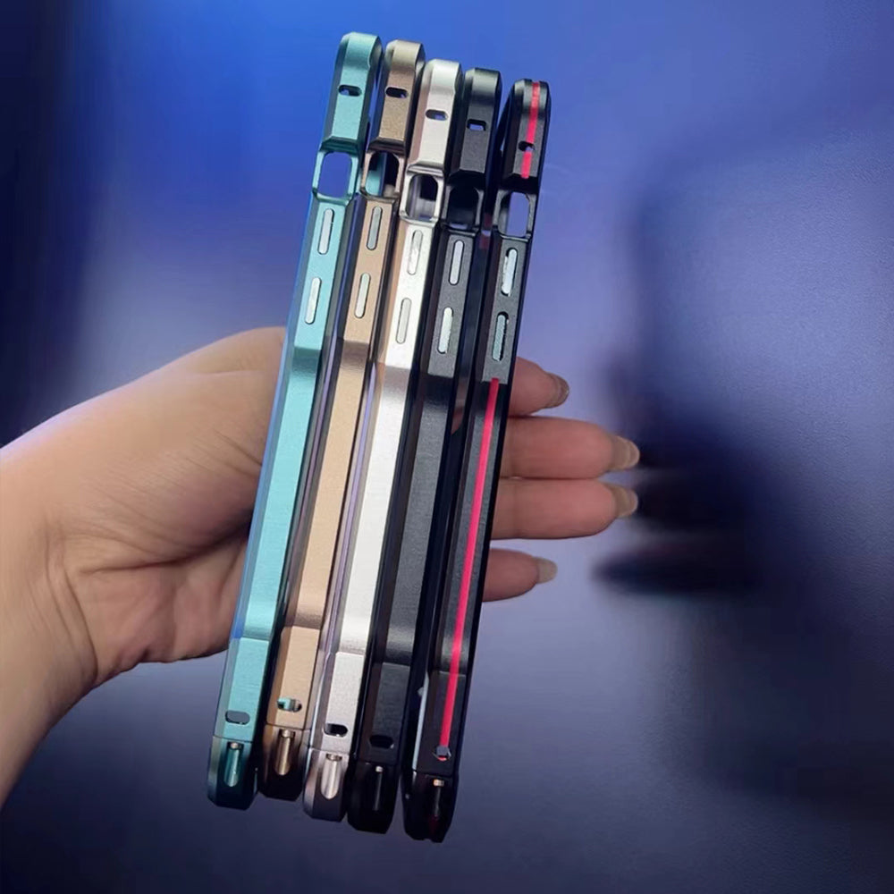 Metal Frame Bumper iPhone Case – Aluminum Detachable Heat Dissipation Cover for iPhone Models, Sleek and Durable Protection