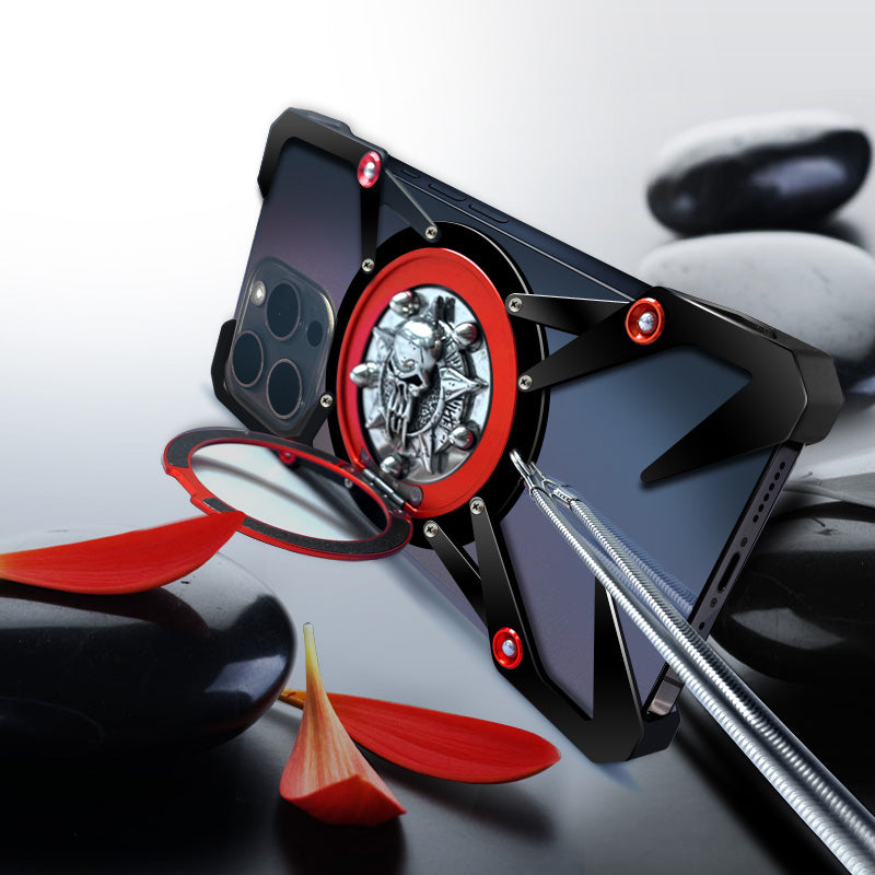 Luxury Zimon Thor Heavy-Duty Metal Armor Case – Aluminum Protective Back Cover for iPhone Models, Durable and Stylish Design