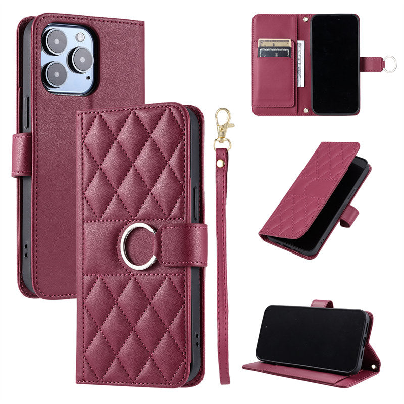 Luxury Leather Flip Phone Case – Premium Wallet, Bracket Protection, Elegant Cover with Card Slots, Durable & Functional