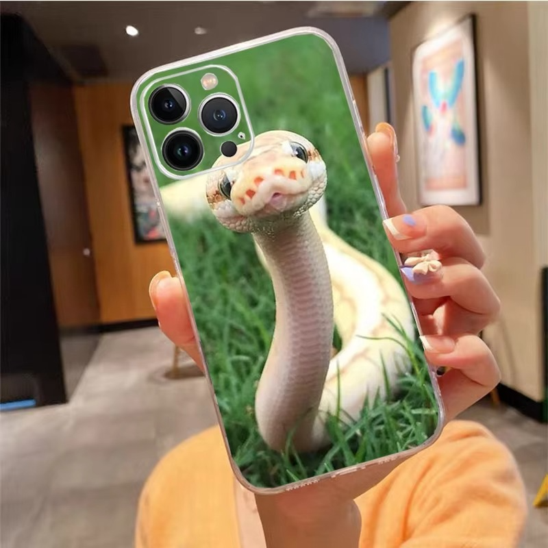 Luxury Apple iPhone Case, MagSafe Compatible, Camera Lens and Screen Protection, Ultra Thin, Shockproof, Magnetic, Full All Around Protection, Snake Pattern Soft Cover