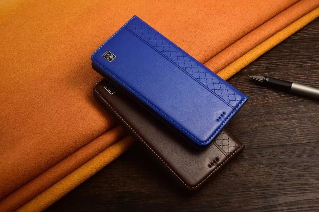 Luxury Nappa Real Leather iPhone Case – Business Wallet Flip Cover, Stylish & Durable Protection | Case for iPhone