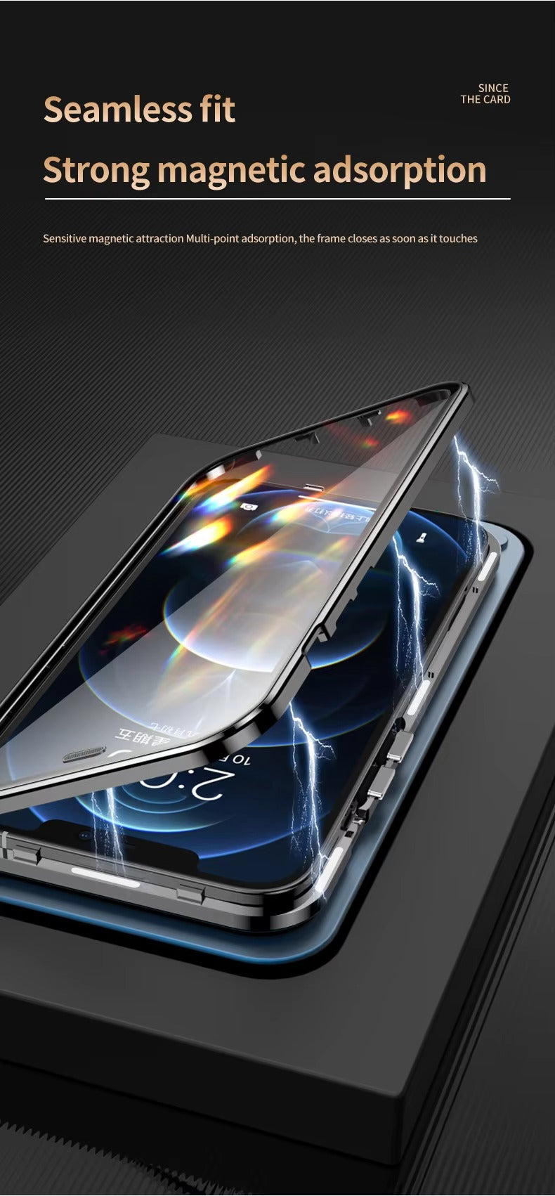 Premium Apple iPhone Case MagSafe Compatible, Magnetic Full All Around Protection Cover with 360 Metal Glass Alloy Shield