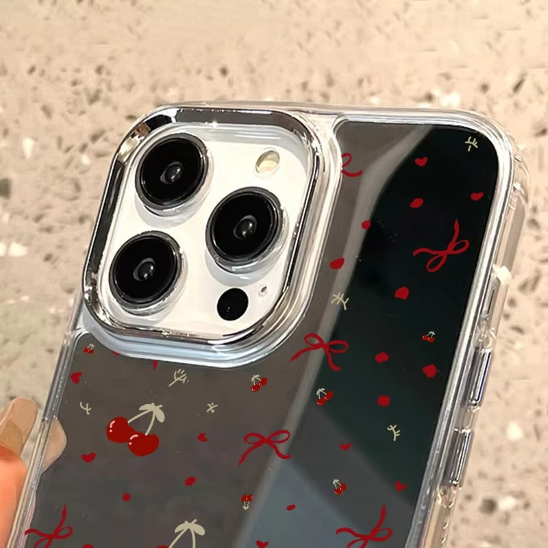 Luxury Apple iPhone Case, MagSafe Compatible, Camera Lens and Screen Protection, Ultra Thin, Shockproof, Magnetic, Full All Around Protection, Heart Mirror Soft Cover