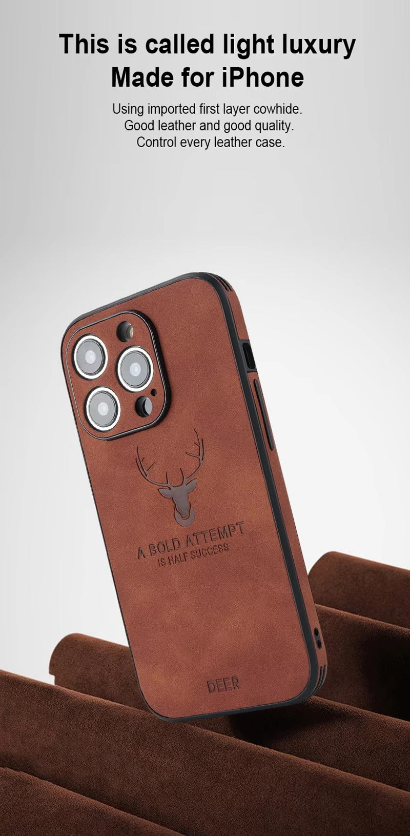 Luxury Vintage Lambskin PU Leather MagSafe iPhone Case – Wireless Charging, Full Protection, Stylish & Durable Cover