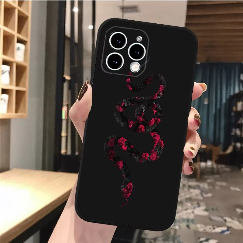 Luxury Apple iPhone Case, MagSafe Compatible, Camera Lens and Screen Protection, Ultra Thin, Shockproof, Magnetic, Full All Around Protection, Snake Pattern Soft Cover