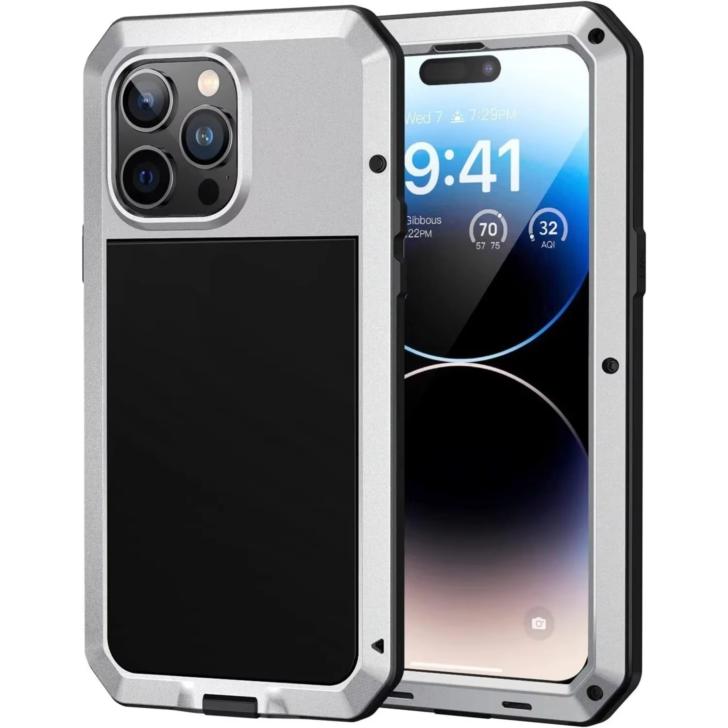 Premium Apple iPhone Case, MagSafe Compatible, Camera Lens and Screen Protection, Ultra Thin, Shockproof, Magnetic, Full All Around Protection, Full Metal Protective Case
