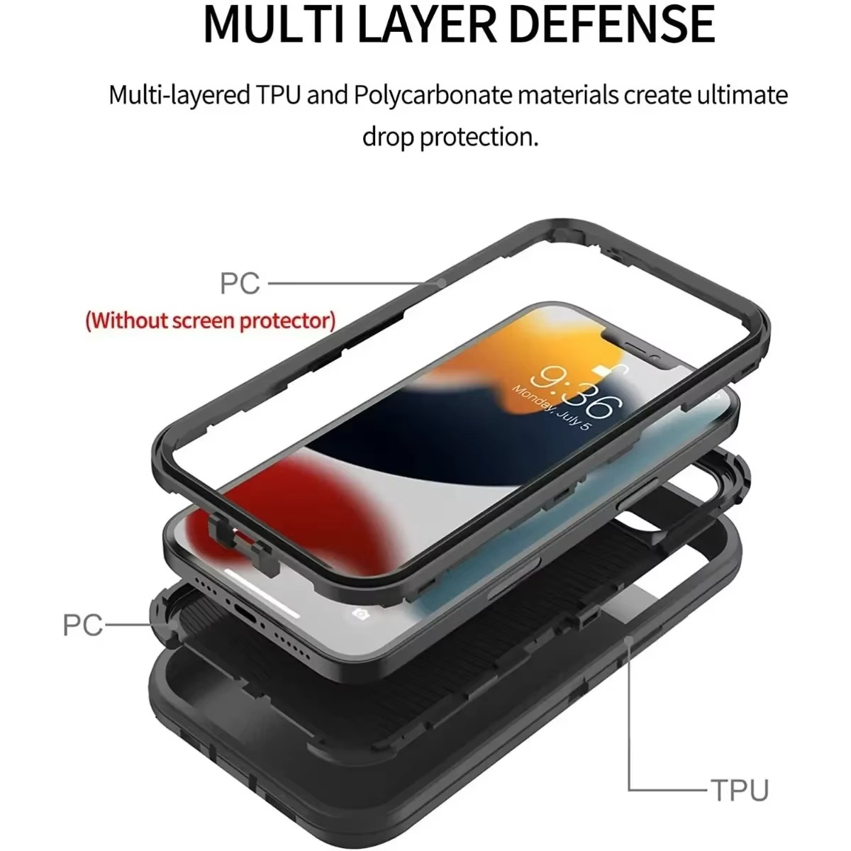 Robust Apple iPhone Case, MagSafe Compatible, Camera Lens and Screen Protection, Ultra Thin, Shockproof, Magnetic, Full All Around Protection, 3-in-1 Dustproof Armor Cover