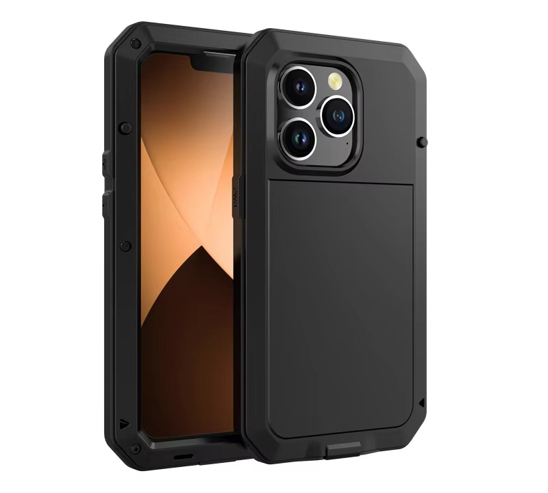 Robust Apple iPhone Case, MagSafe Compatible, Camera Lens and Screen Protection, Ultra Thin, Shockproof, Magnetic, Full All Around Protection, Aluminum Armor Tank Cover