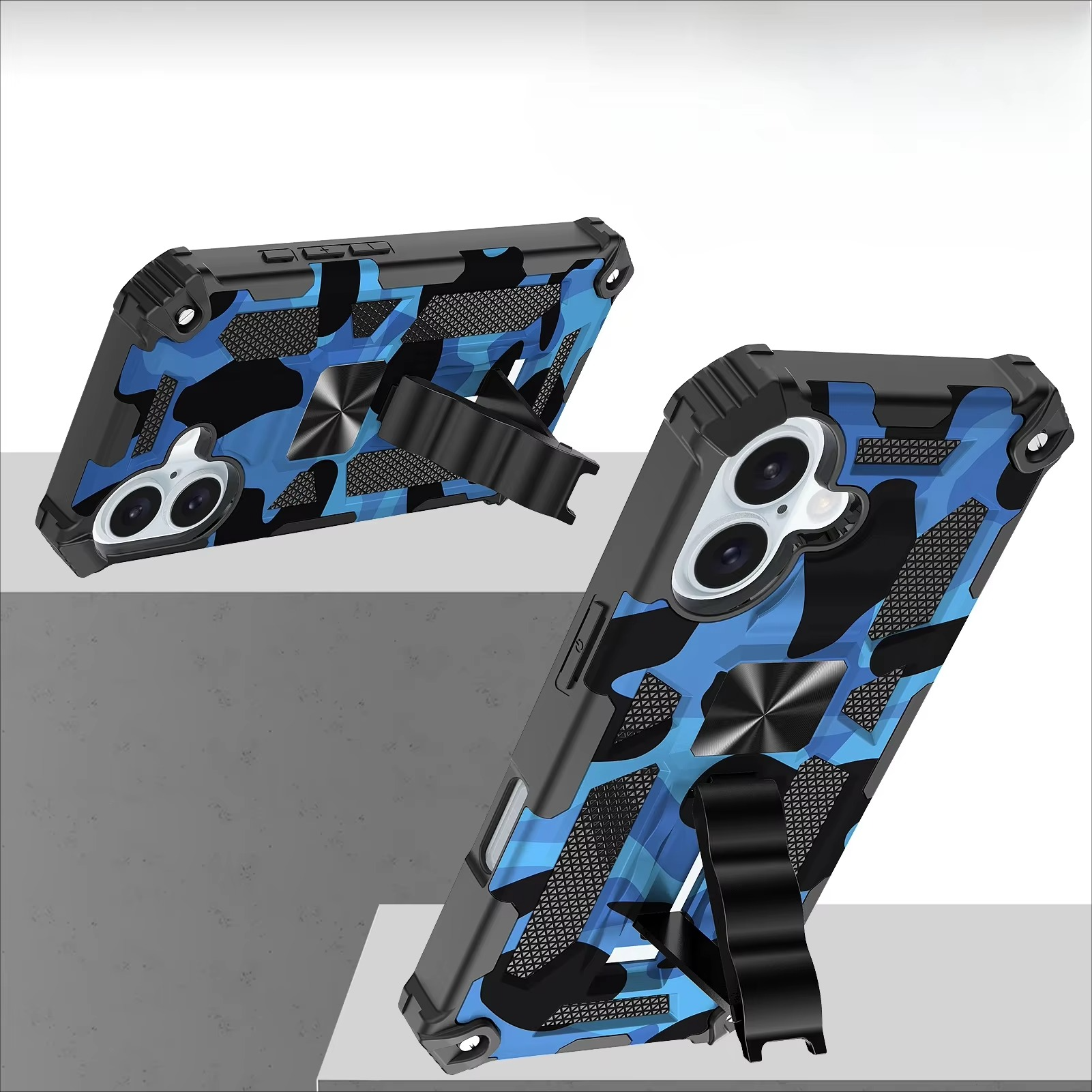 Robust Apple iPhone Case, MagSafe Compatible, Camera Lens and Screen Protection, Ultra Thin, Shockproof, Magnetic, Full All Around Protection, Camouflage Armor Cover