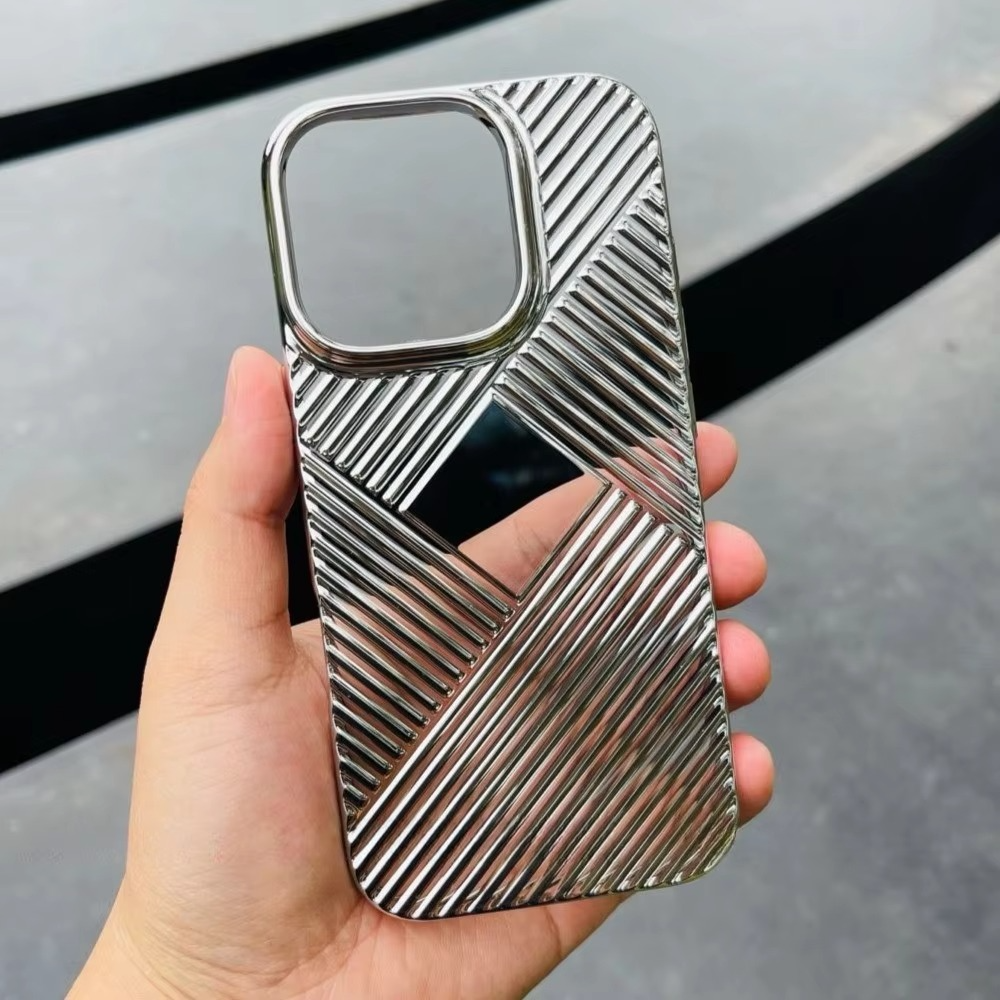 Luxury Apple iPhone Case, MagSafe Compatible, Camera Lens and Screen Protection, Ultra Thin, Shockproof, Magnetic, Full All Around Protection, Geometric Clear Bumper Cover