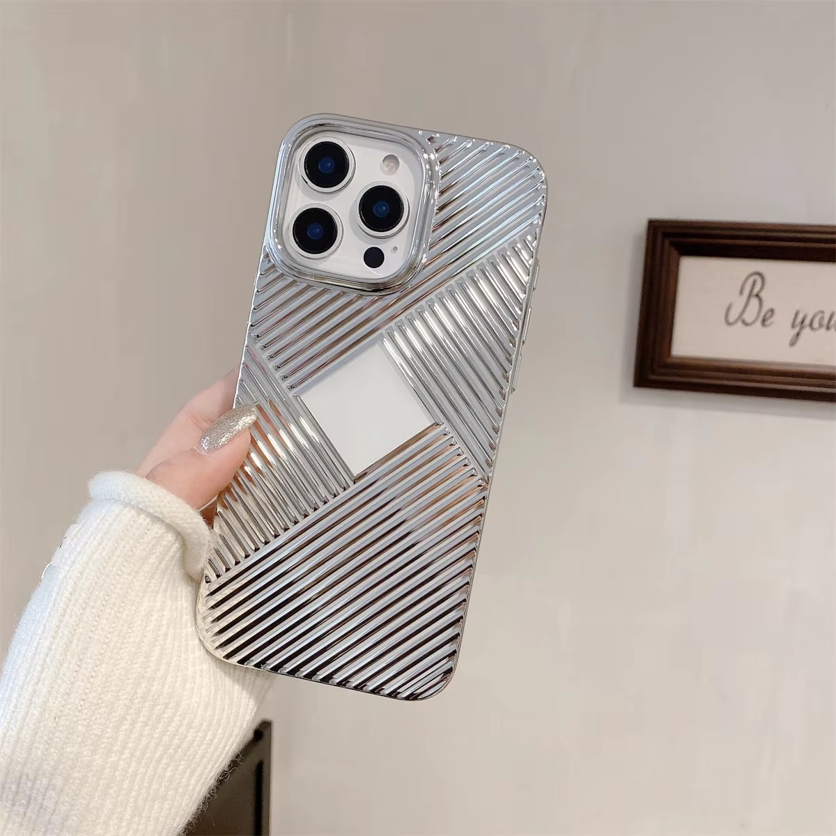 Luxury Apple iPhone Case, MagSafe Compatible, Camera Lens and Screen Protection, Ultra Thin, Shockproof, Magnetic, Full All Around Protection, Geometric Clear Bumper Cover