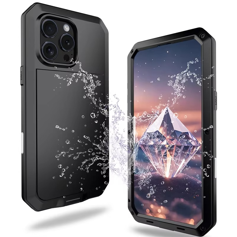 Robust Apple iPhone Case, MagSafe Compatible, Camera Lens and Screen Protection, Ultra Thin, Shockproof, Magnetic, Full All Around Protection, Metal Screw Bumper Cover