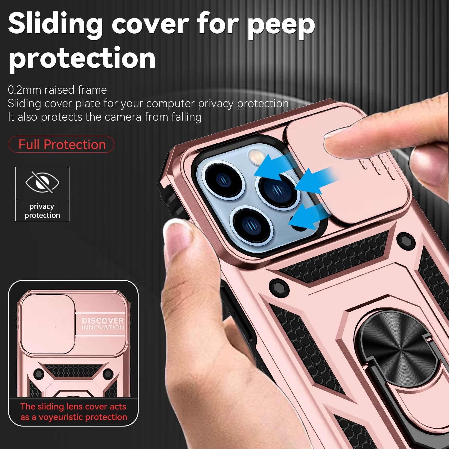 Robust Apple iPhone Case, MagSafe Compatible, Camera Lens and Screen Protection, Ultra Thin, Shockproof, Magnetic, Full All Around Protection, 360 Ring Car Mount Cover