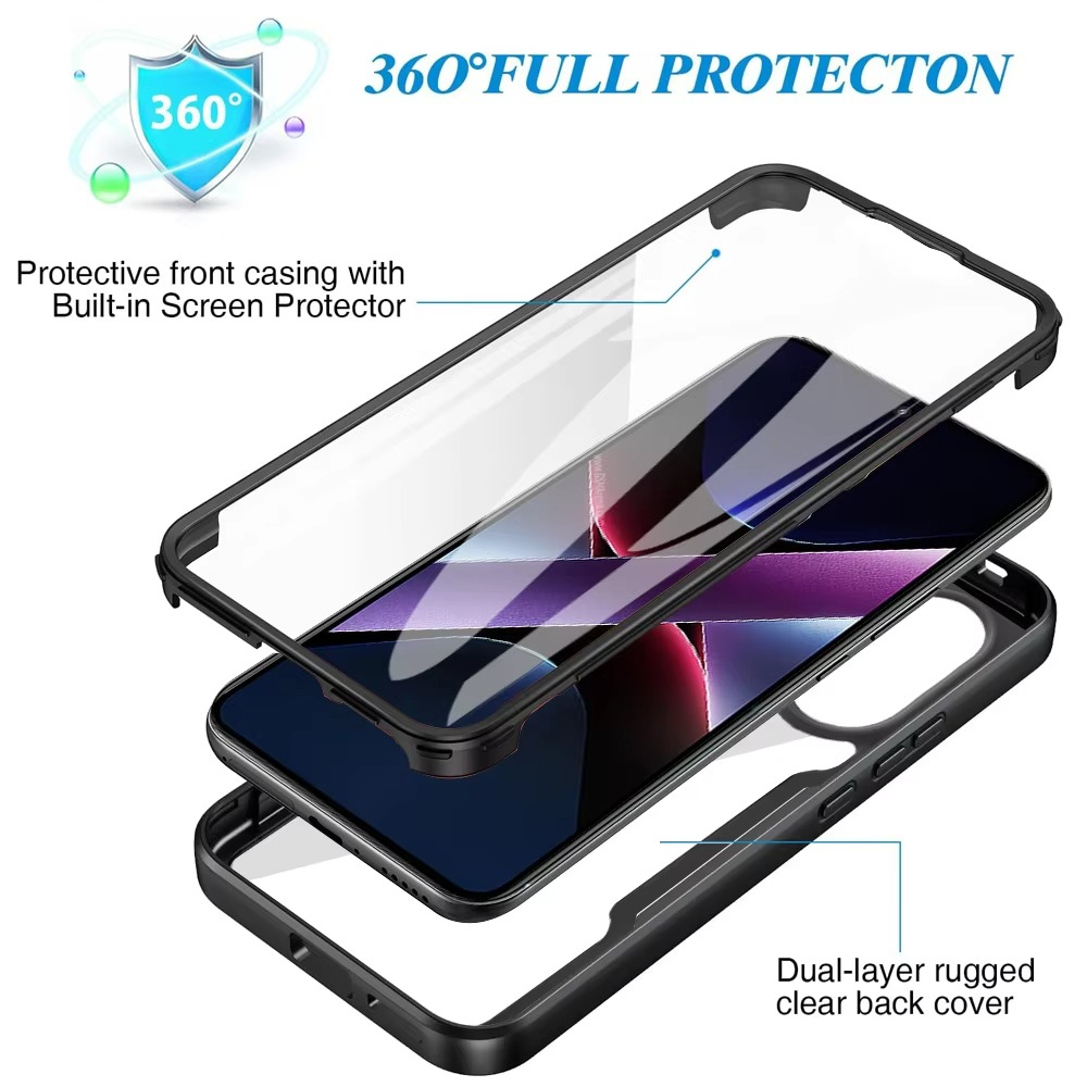 Robust Apple iPhone Case, MagSafe Compatible, Camera Lens and Screen Protection, Ultra Thin, Shockproof, Magnetic, Full All Around Protection, 360 Clear Rugged Shield Cover
