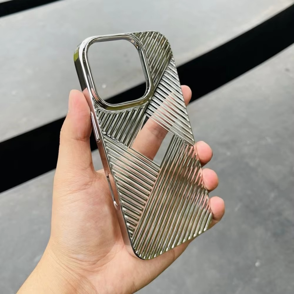 Luxury Apple iPhone Case, MagSafe Compatible, Camera Lens and Screen Protection, Ultra Thin, Shockproof, Magnetic, Full All Around Protection, Geometric Clear Bumper Cover