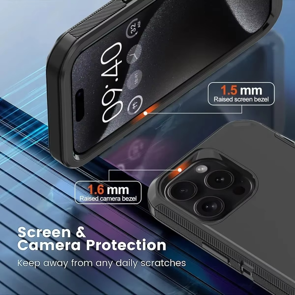 Robust Apple iPhone Case, MagSafe Compatible, Camera Lens and Screen Protection, Ultra Thin, Shockproof, Magnetic, Full All Around Protection, 3-in-1 Dustproof Armor Cover