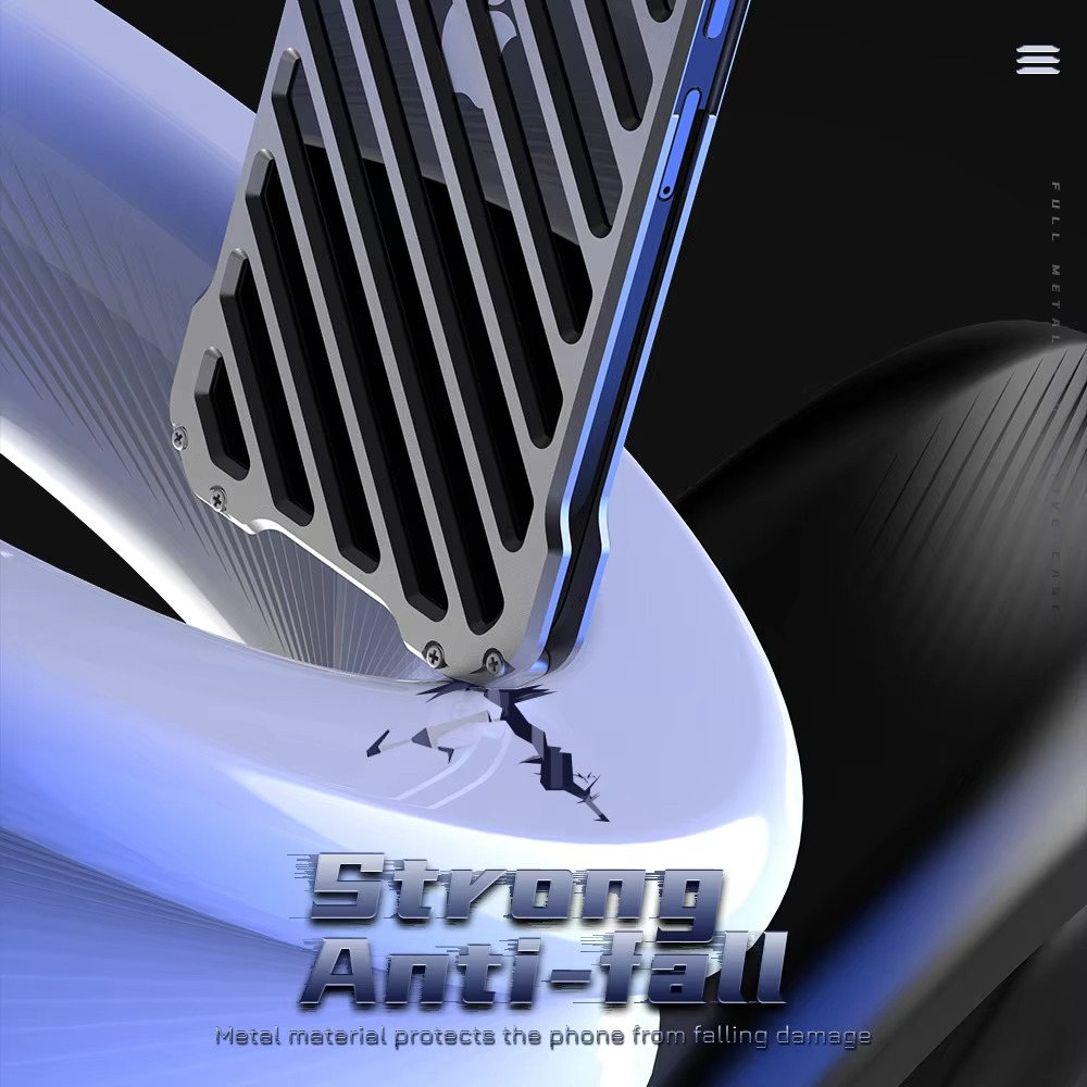 Premium Apple iPhone Case, MagSafe Compatible, Camera Lens and Screen Protection, Ultra Thin, Shockproof, Magnetic, Full All Around Protection, Heavy Duty Alloy Shell