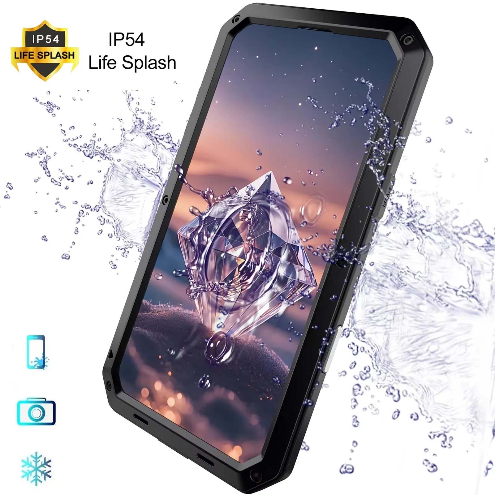 Robust Apple iPhone Case, MagSafe Compatible, Camera Lens and Screen Protection, Ultra Thin, Shockproof, Magnetic, Full All Around Protection, Metal Screw Bumper Cover