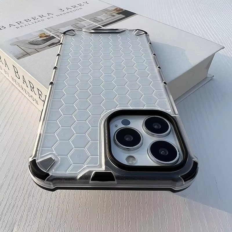Robust Apple iPhone Case, MagSafe Compatible, Camera Lens and Screen Protection, Ultra Thin, Shockproof, Magnetic, Full All Around Protection, Honeycomb Armor Clear Cover