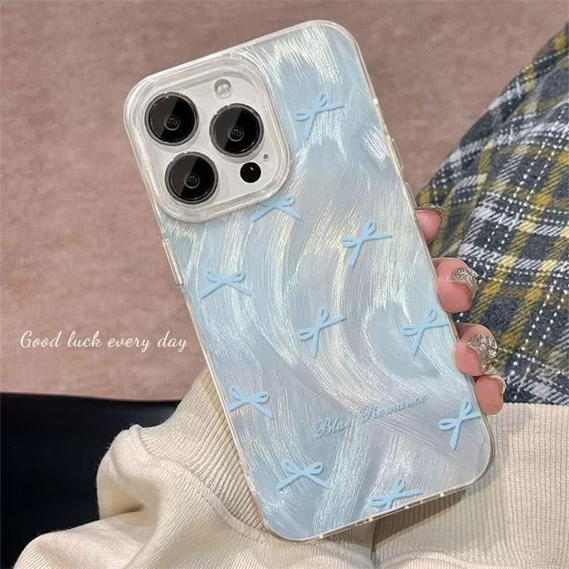 Luxury Apple iPhone Case, MagSafe Compatible, Camera Lens and Screen Protection, Ultra Thin, Shockproof, Magnetic, Full All Around Protection, Laser Silver Bow Bumper Cover