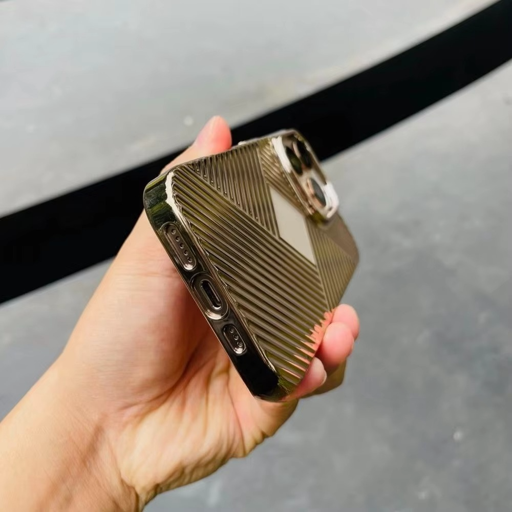 Luxury Apple iPhone Case, MagSafe Compatible, Camera Lens and Screen Protection, Ultra Thin, Shockproof, Magnetic, Full All Around Protection, Geometric Clear Bumper Cover