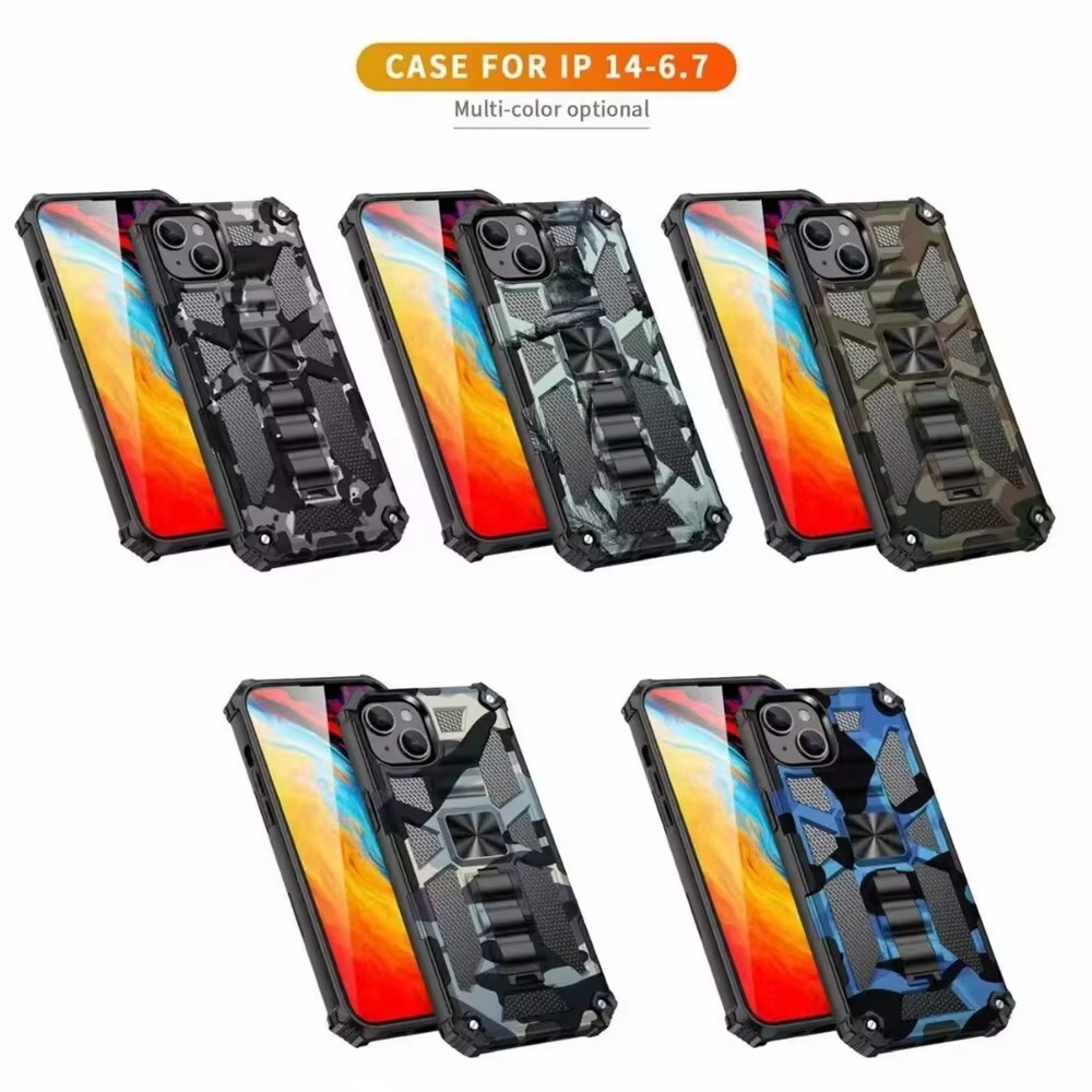Robust Apple iPhone Case, MagSafe Compatible, Camera Lens and Screen Protection, Ultra Thin, Shockproof, Magnetic, Full All Around Protection, Camouflage Armor Cover