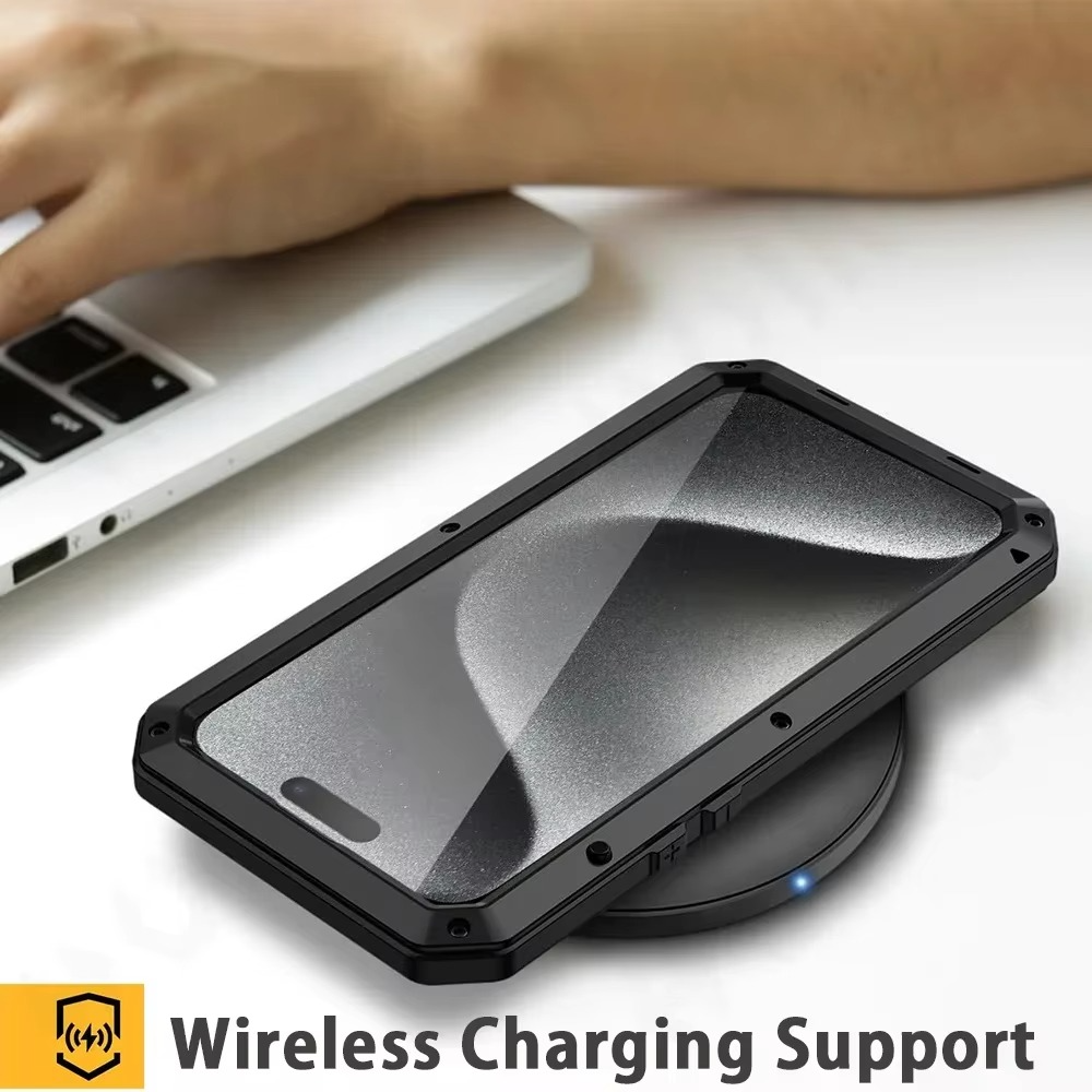 Premium Apple iPhone Case, MagSafe Compatible, Camera Lens and Screen Protection, Ultra Thin, Shockproof, Magnetic, Full All Around Protection, Full Metal Protective Case