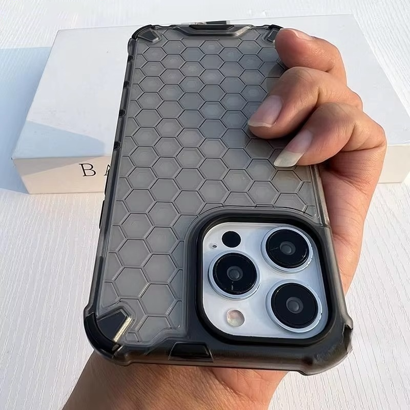 Robust Apple iPhone Case, MagSafe Compatible, Camera Lens and Screen Protection, Ultra Thin, Shockproof, Magnetic, Full All Around Protection, Honeycomb Armor Clear Cover