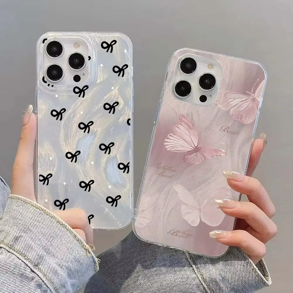 Luxury Apple iPhone Case, MagSafe Compatible, Camera Lens and Screen Protection, Ultra Thin, Shockproof, Magnetic, Full All Around Protection, Laser Silver Bow Bumper Cover