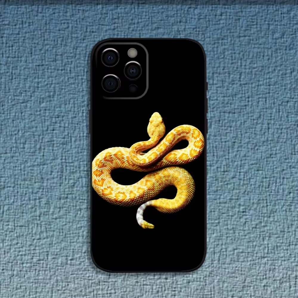 Luxury Apple iPhone Case, MagSafe Compatible, Camera Lens and Screen Protection, Ultra Thin, Shockproof, Magnetic, Full All Around Protection, Snake Pattern Soft Cover